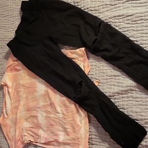 Tye Dye Tee and Slit knee leggings